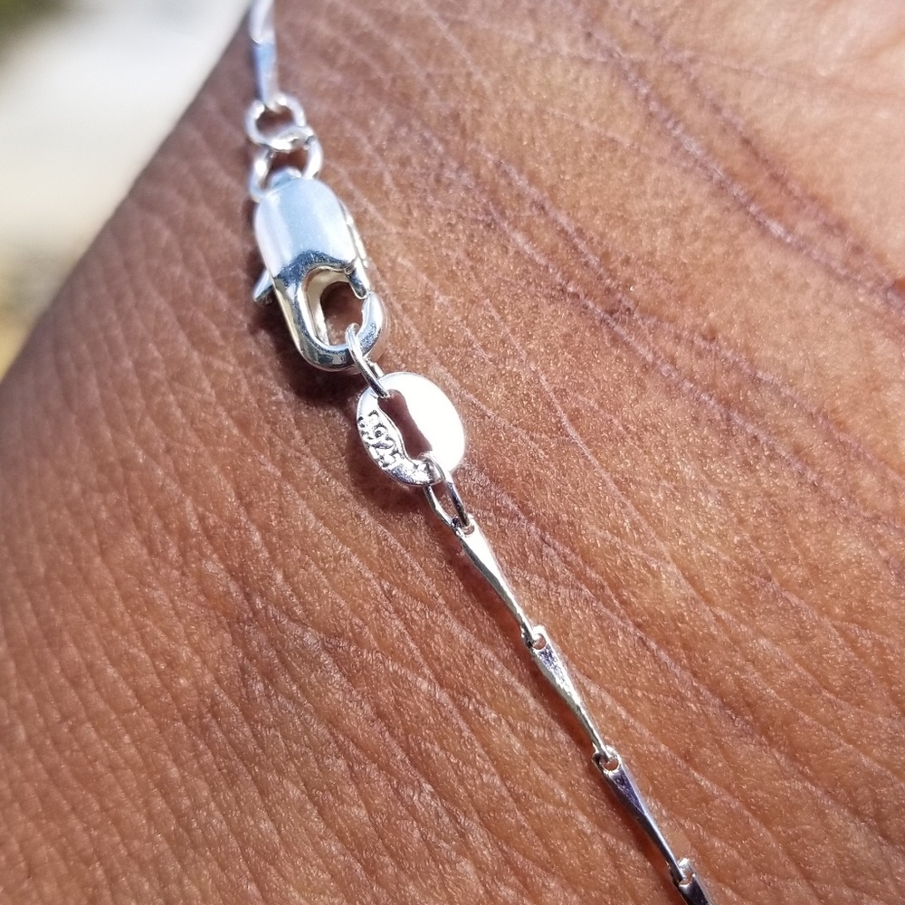 Sterling Silver Abalone Shell Arrow Necklace - Picture 2 of 2